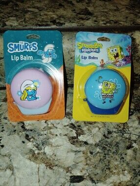 Net SpongeBob Squarepants Blue Character Smurfs Lip Balms